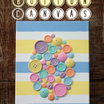 Spring Easter Egg Button Canvas