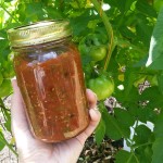 Fresh homemade salsa straight from the garden with a littlehellip